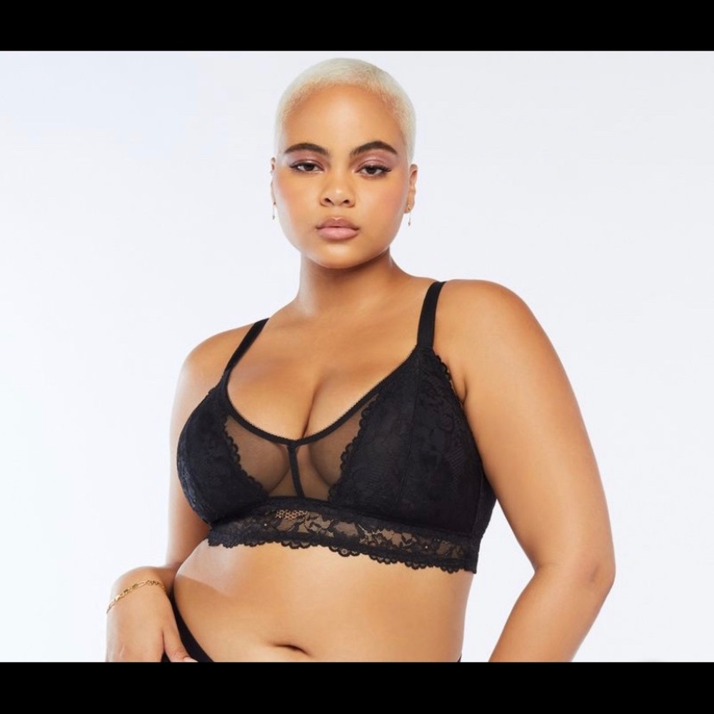 SAVAGE X FENTY lace and mesh bralette